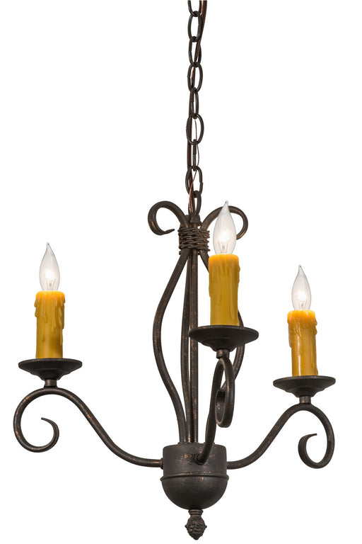 Meyda Tiffany - 164383 - Three Light Chandelier - Sienna - Antique Copper