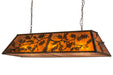 Meyda Tiffany - 166417 - Nine Light Oblong Pendant - Oak Leaf & Acorn - Antique Copper