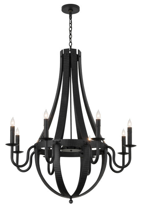 Meyda Tiffany - 166800 - Eight Light Chandelier - Barrel Stave - Rust