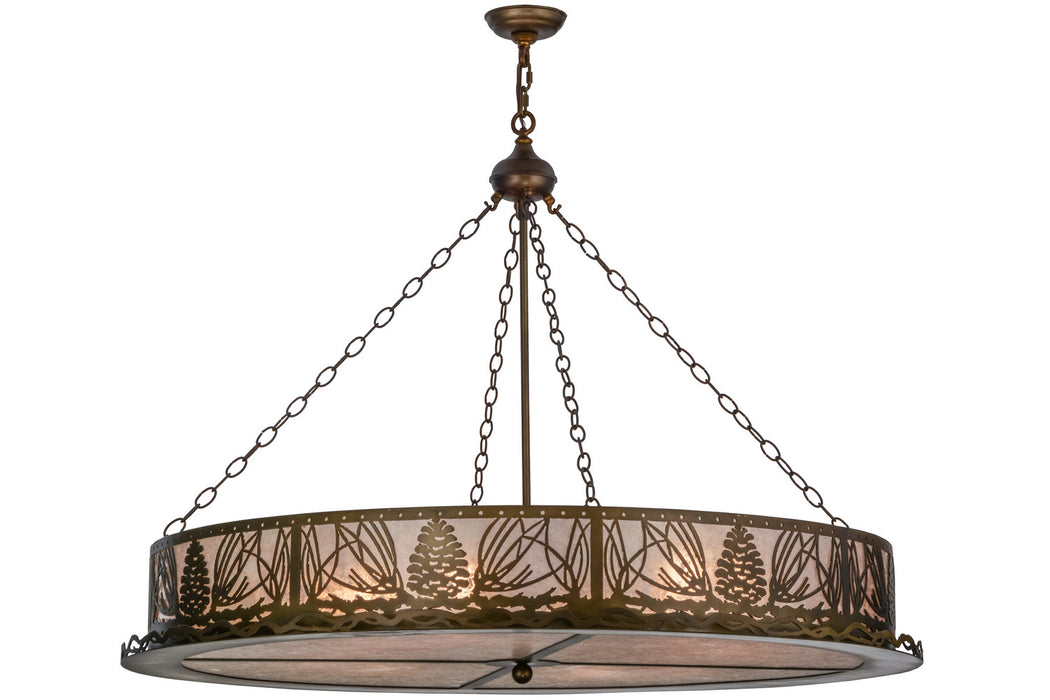 Meyda Tiffany - 50126 - Eight Light Pendant - Mountain Pine - Antique Copper