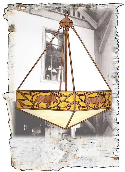 Meyda Tiffany - 51508 - Pendant - Moose At Dawn - Antique