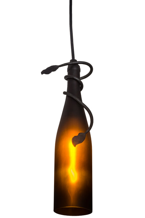 Meyda Tiffany - 65092 - One Light Mini Pendant - Tuscan Vineyard - Amber Sandblasted