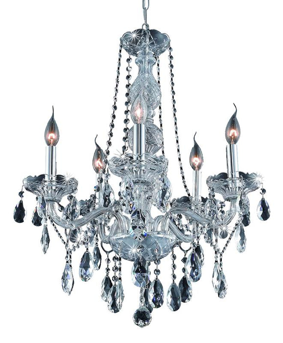 Elegant Lighting - 7955D21C/RC - Five Light Chandelier - Verona - Chrome