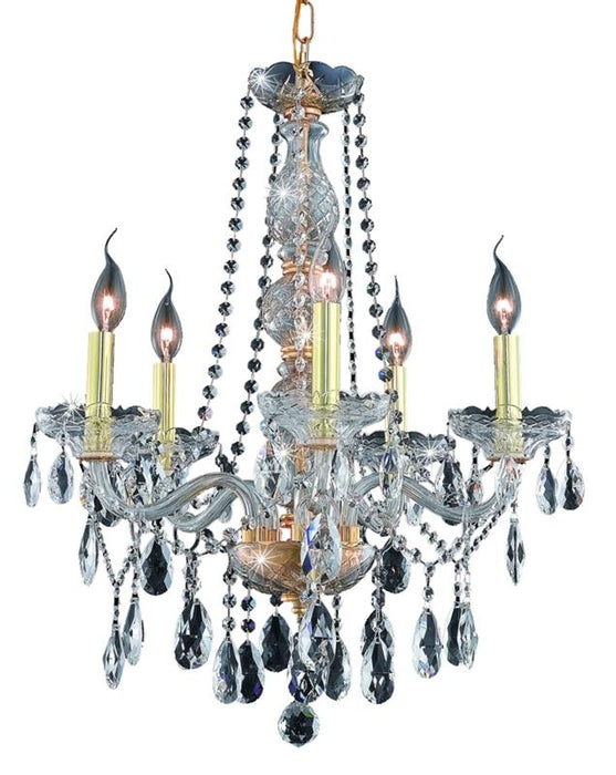 Elegant Lighting - 7955D21G/RC - Five Light Chandelier - Verona - Gold