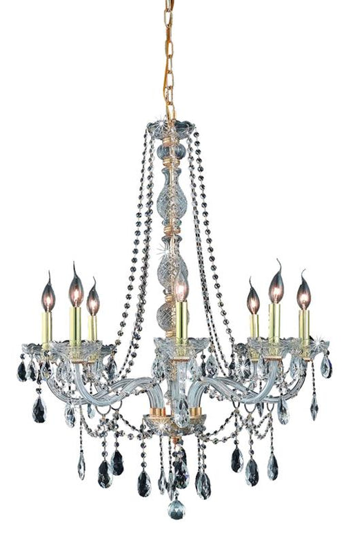 Elegant Lighting - 7958D28G/RC - Eight Light Chandelier - Verona - Gold