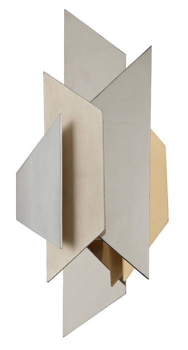 Corbett Lighting - 207-12 - Two Light Wall Sconce - Modernist - Pol Ss W Silver/Gold Leaf