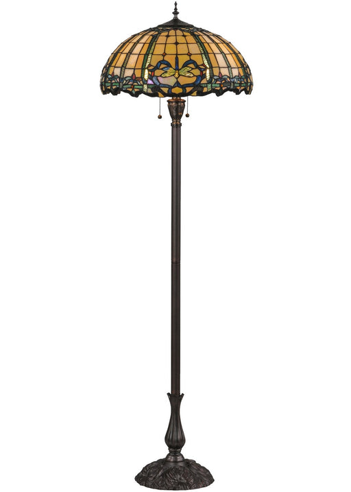 Meyda Tiffany - 138587 - Three Light Floor Lamp - Dragonfly - Mahogany Bronze