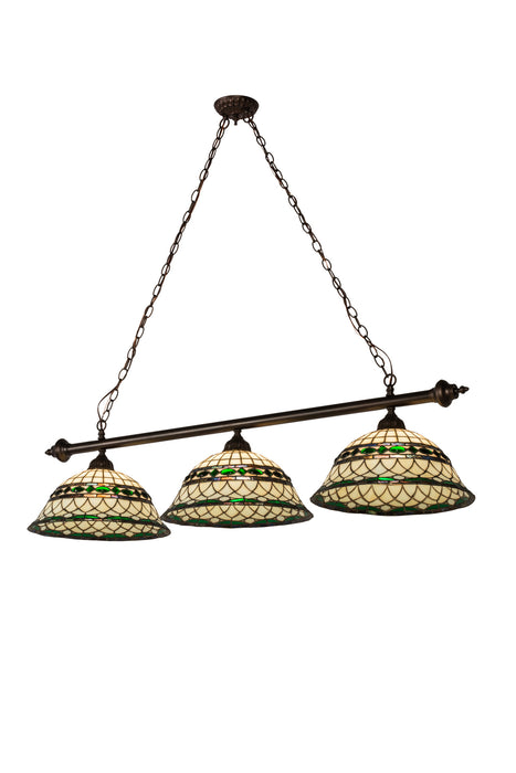 Meyda Tiffany - 173292 - Three Light Island Pendant - Tiffany Roman - Mahogany Bronze