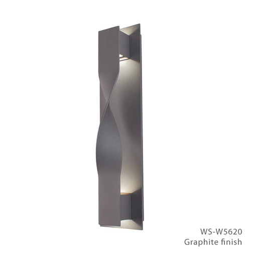Modern Forms - WS-W5620-GH - LED Wall Light - Twist - Graphite