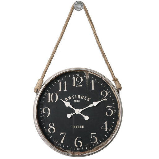 Uttermost - 06428 - Wall Clock - Bartram - Aged Ivory w/Rust