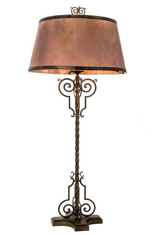 Meyda Tiffany - 157182 - Four Light Floor Lamp - Clarice - Vintage Copper,Copper