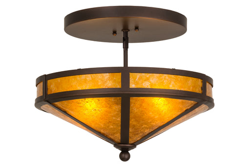 Meyda Tiffany - 163106 - Two Light Flushmount - Craftsman - Mahogany Bronze