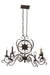 Meyda Tiffany - 166498 - Six Light Chandelier - Christabel - Cajun Spice