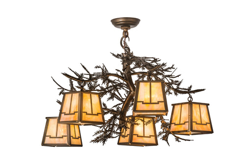 Meyda Tiffany - 166720 - Five Light Chandelier - Pine Branch - Antique Copper