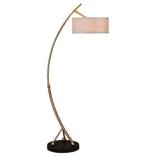 Uttermost - 28089-1 - Two Light Floor Lamp - Vardar - Brushed Brass