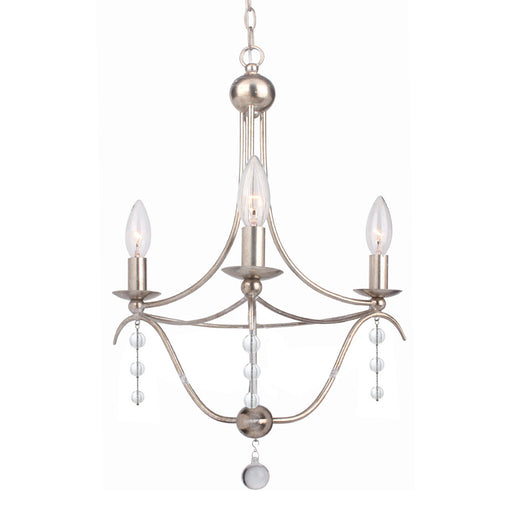 Crystorama - 433-SA - Three Light Mini Chandelier - Metro - Antique Silver