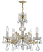 Crystorama - 4376-GD-CL-MWP - Five Light Mini Chandelier - Maria Theresa - Gold