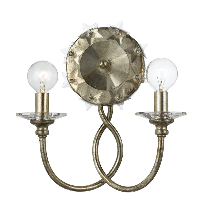 Crystorama - 442-SA - Two Light Wall Mount - Willow - Antique Silver