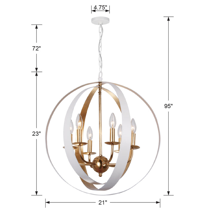 Luna Chandelier-Pendants-Crystorama-Lighting Design Store