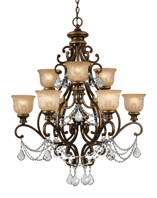 Crystorama - 7509-BU-CL-MWP - Nine Light Chandelier - Norwalk - Bronze Umber