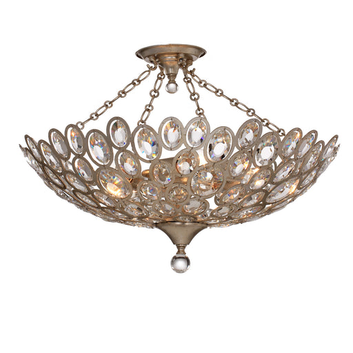 Crystorama - 7584-DT_CEILING - Three Light Ceiling Mount - Sterling - Distressed Twilight