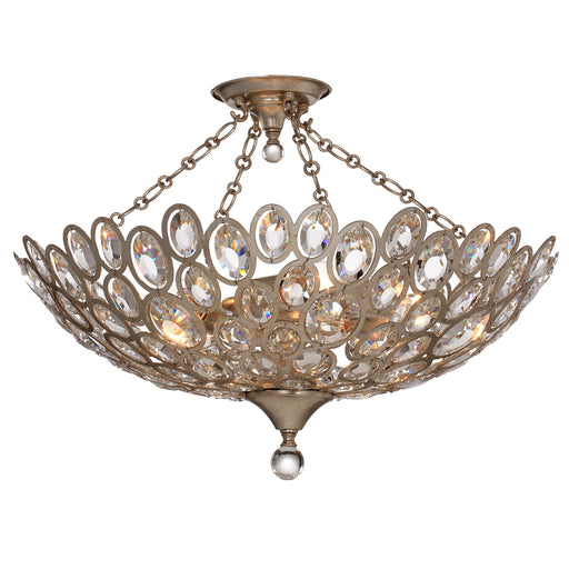 Crystorama - 7587-DT_CEILING - Five Light Ceiling Mount - Sterling - Distressed Twilight