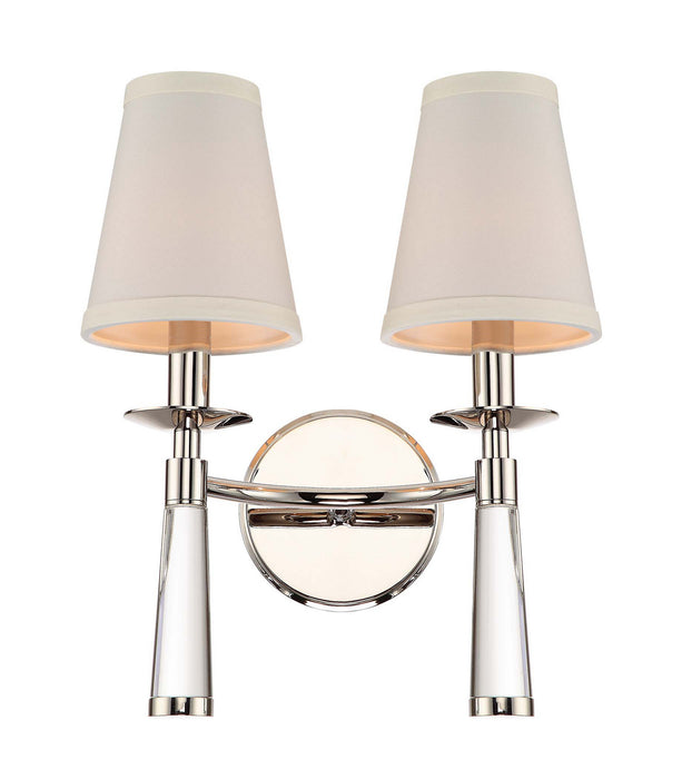Crystorama - 8862-PN - Two Light Wall Mount - Baxter - Polished Nickel