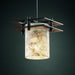 Justice Designs - ALR-8165-10-DBRZ-BKCD - One Light Pendant - Alabaster Rocks! - Dark Bronze