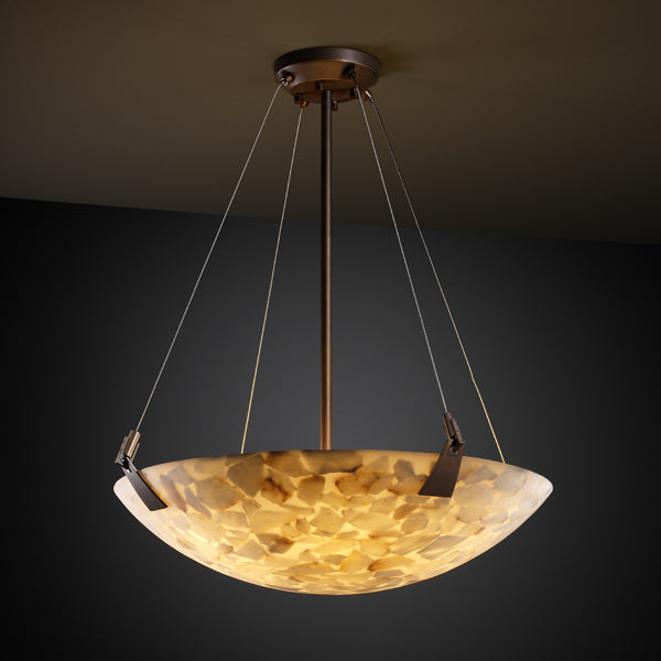 Justice Designs - ALR-9641-35-DBRZ-LED3-3000 - LED Pendant - Alabaster Rocks! - Dark Bronze