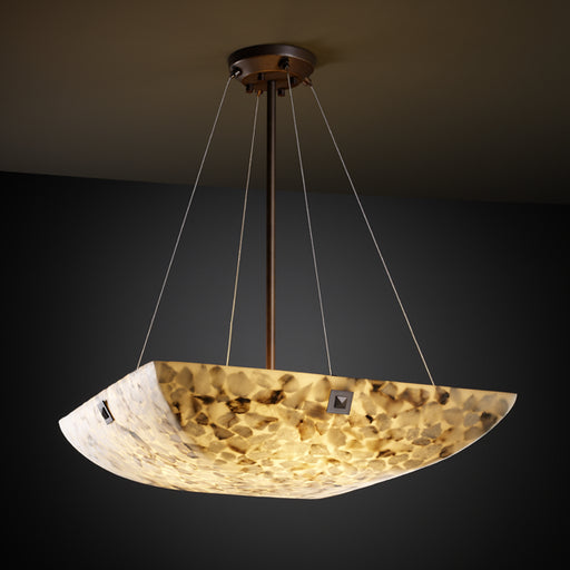 Justice Designs - ALR-9661-25-DBRZ-F4-LED3-3000 - LED Pendant - Alabaster Rocks! - Dark Bronze