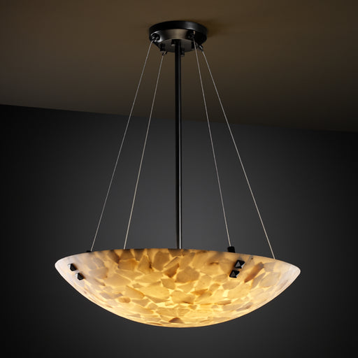 Justice Designs - ALR-9662-35-MBLK-F3-LED5-5000 - LED Pendant - Alabaster Rocks! - Matte Black