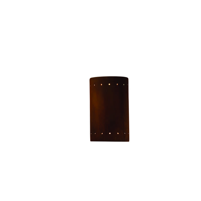 Justice Designs - CER-0990-RRST-LED1-1000 - LED Lantern - Ambiance - Real Rust