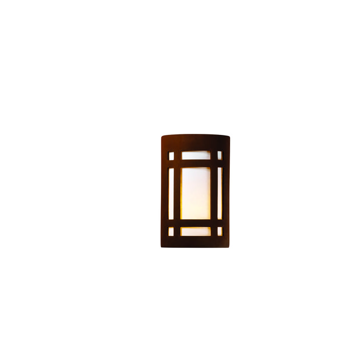 Justice Designs - CER-5480W-RRST-LED1-1000 - LED Wall Sconce - Ambiance - Real Rust