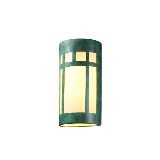 Justice Designs - CER-7357W-PATV-LED1-1000 - LED Lantern - Ambiance - Verde Patina