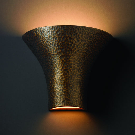 Justice Designs - CER-8811-HMBR-LED1-1000 - LED Lantern - Ambiance - Hammered Brass