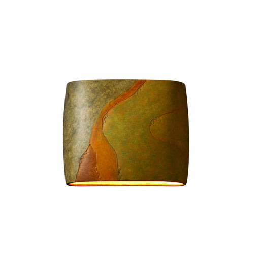 Justice Designs - CER-8855-SLHY-LED2-2000 - LED Wall Sconce - Ambiance - Harvest Yellow Slate