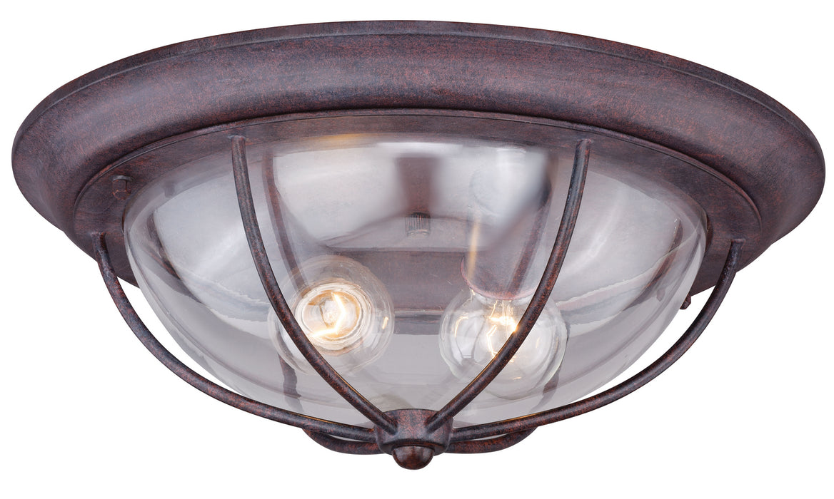 Vaxcel - T0220 - Two Light Outdoor Flush Mount - Dockside - Weathered Patina
