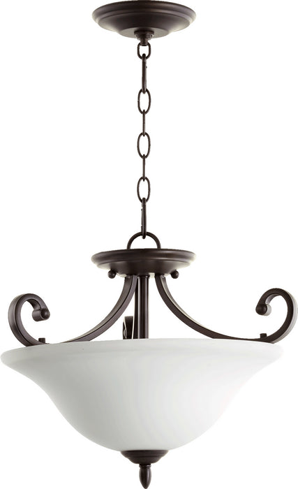 Quorum - 2854-18186 - Three Light Dual Mount - Bryant - Oiled Bronze w/ Satin Opal