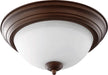 Quorum - 3063-13-86 - Two Light Ceiling Mount - Oiled Bronze w/ Satin Opal