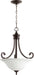 Quorum - 8154-3-186 - Three Light Pendant - Bryant - Oiled Bronze w/ Satin Opal