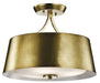 Kichler - 43744NBR - Three Light Pendant/Semi Flush Mount - Maclain - Natural Brass