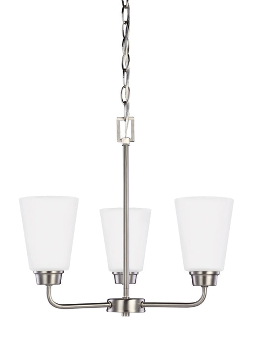 Generation Lighting - 3115203-962 - Three Light Chandelier - Kerrville - Brushed Nickel