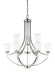 Generation Lighting - 3124509-962 - Nine Light Chandelier - Hanford - Brushed Nickel