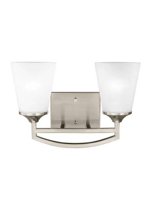 Generation Lighting - 4424502-962 - Two Light Wall / Bath - Hanford - Brushed Nickel