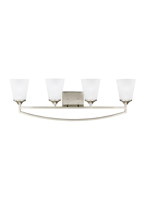 Generation Lighting - 4424504-962 - Four Light Wall / Bath - Hanford - Brushed Nickel