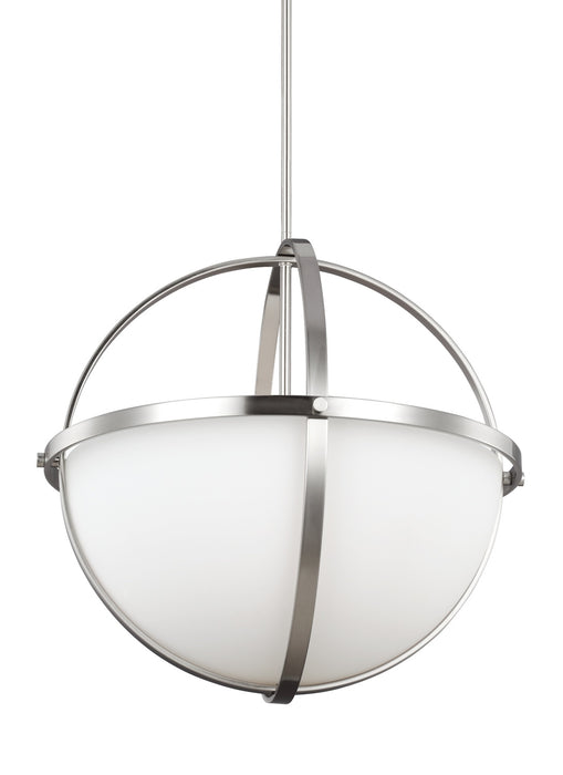 Generation Lighting - 6624603-962 - Three Light Pendant - Alturas - Brushed Nickel