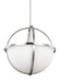 Generation Lighting - 6624603-962 - Three Light Pendant - Alturas - Brushed Nickel