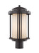 Generation Lighting - 8247901-71 - One Light Outdoor Post Lantern - Crowell - Antique Bronze