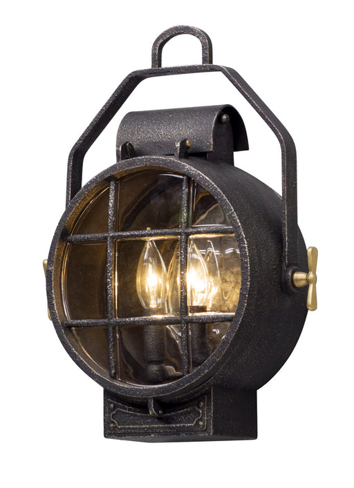Troy Lighting - B5031 - Two Light Wall Lantern - Point Lookout - Aged Silver W Pol Brass Accent