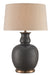 Currey and Company - 6244 - One Light Table Lamp - Ultimo - Matte Black/Antique Brass